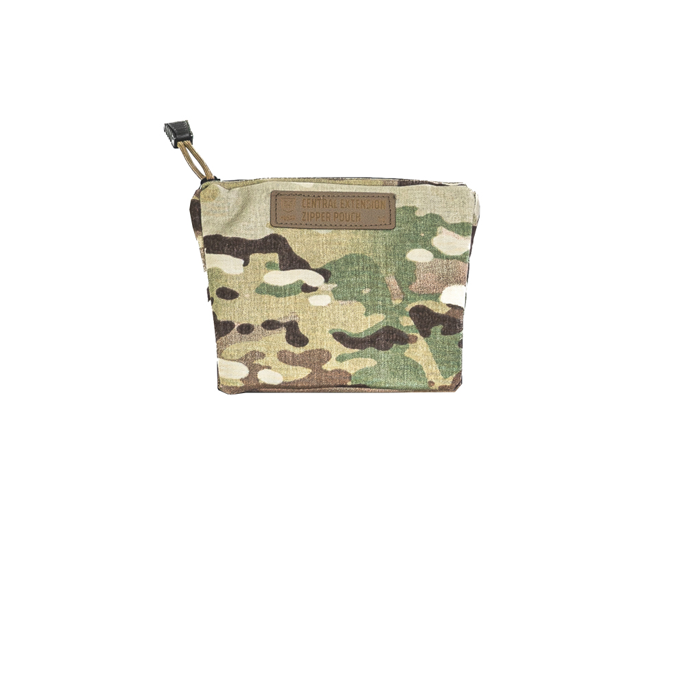 Central extension zipper pouch